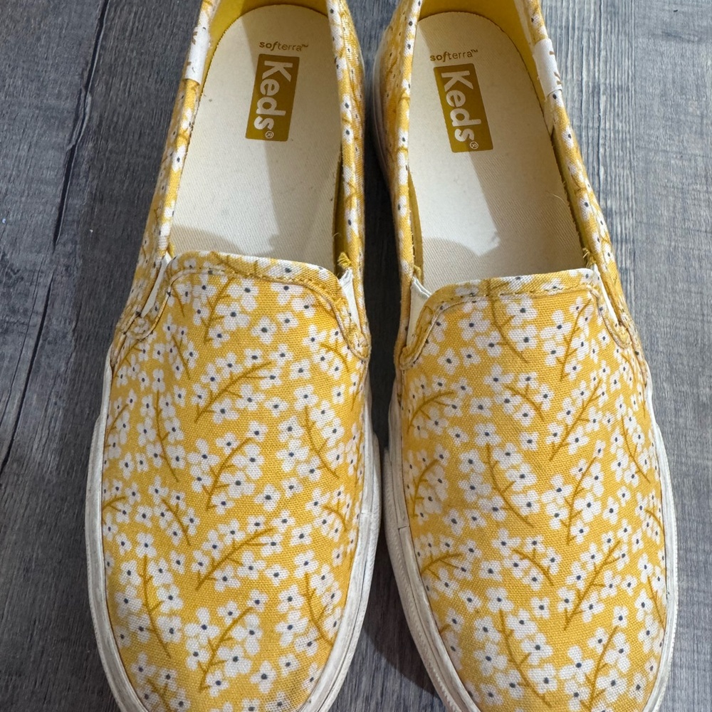 Keds Kids Yellow Daisy Slip-On Shoes